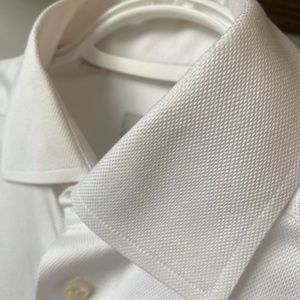 ETON Contemporary Fit White Royal Oxford Mens Long Sleeve Dress Shirt